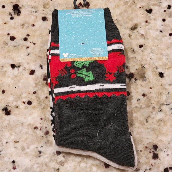 Disney Minnie Mouse Print Socks 3 Pair NWT - Picture 3 of 4